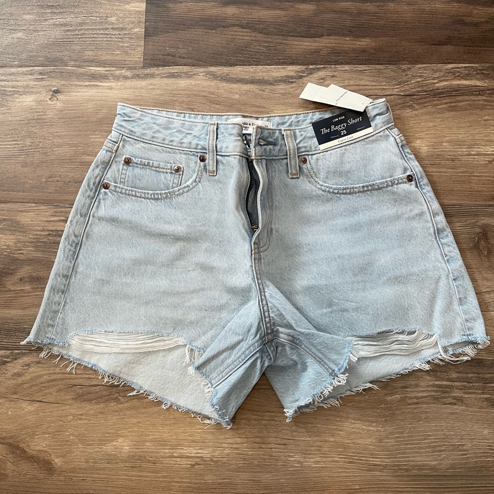 Abercrombie & Fitch Light Wash Denim Jean Shorts